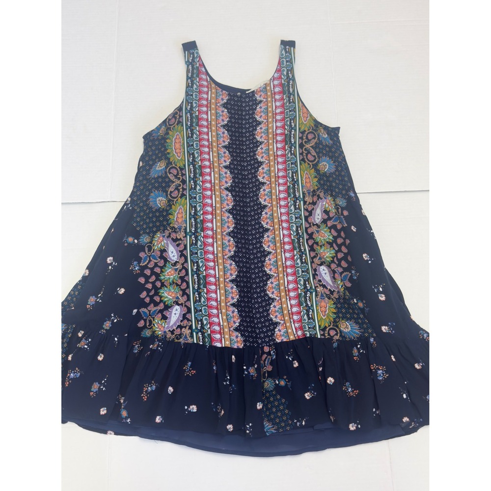 Davi & Dani Floral Paisley Shift Dress M Summer Boho Festival Coastal Flowy - Picture 5 of 10